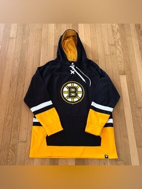 David Pastrnak Boston Bruins Jersey Hooded Longsleeve Fanatics XL 2021 Laced